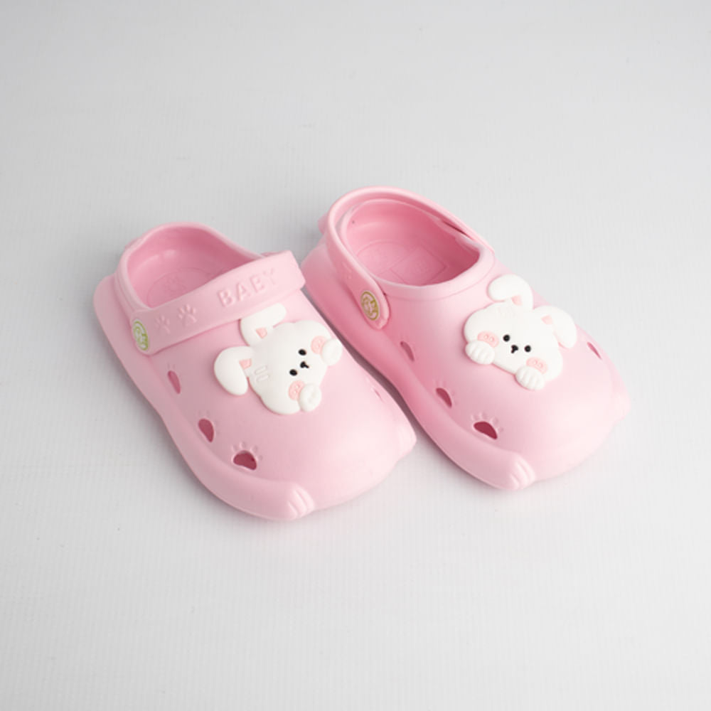 Crocs De Jardín Conejo Para Niña Rosa 23-24