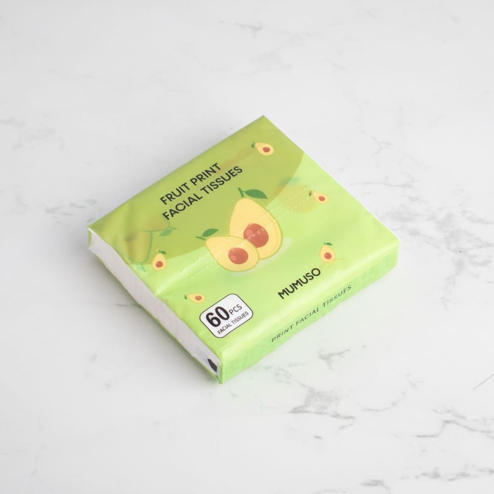 Pañuelos Faciales Con Estampado De Frutas Aguacate