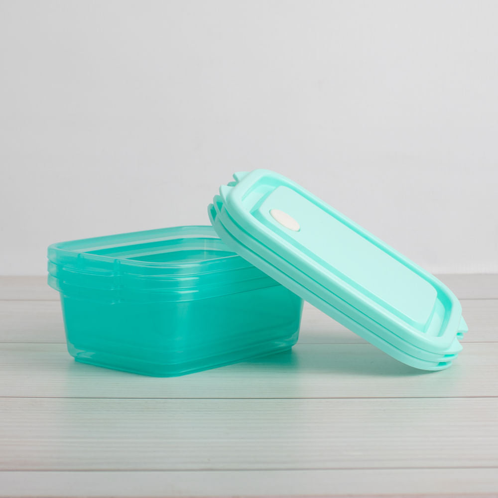 Juego De Contenedores Para Almacenamiento De Alimentos De 3 Piezas-L