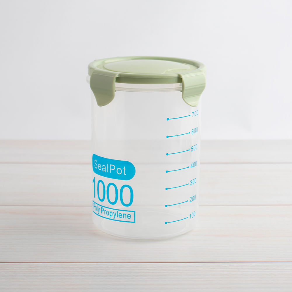 Bote De Plástico Para Conservar Alimentos 100 Ml Verde