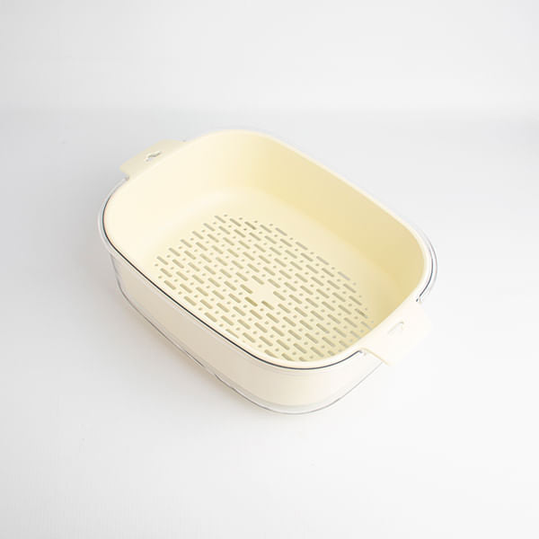 Juego De Colador De Cocina De Doble Capa Verde Claro L