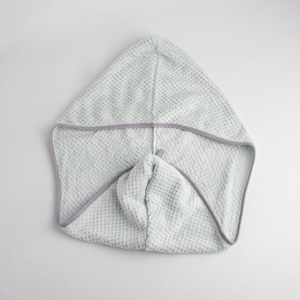 Gorro Grueso De Toalla Para Secar El Pelo Azul