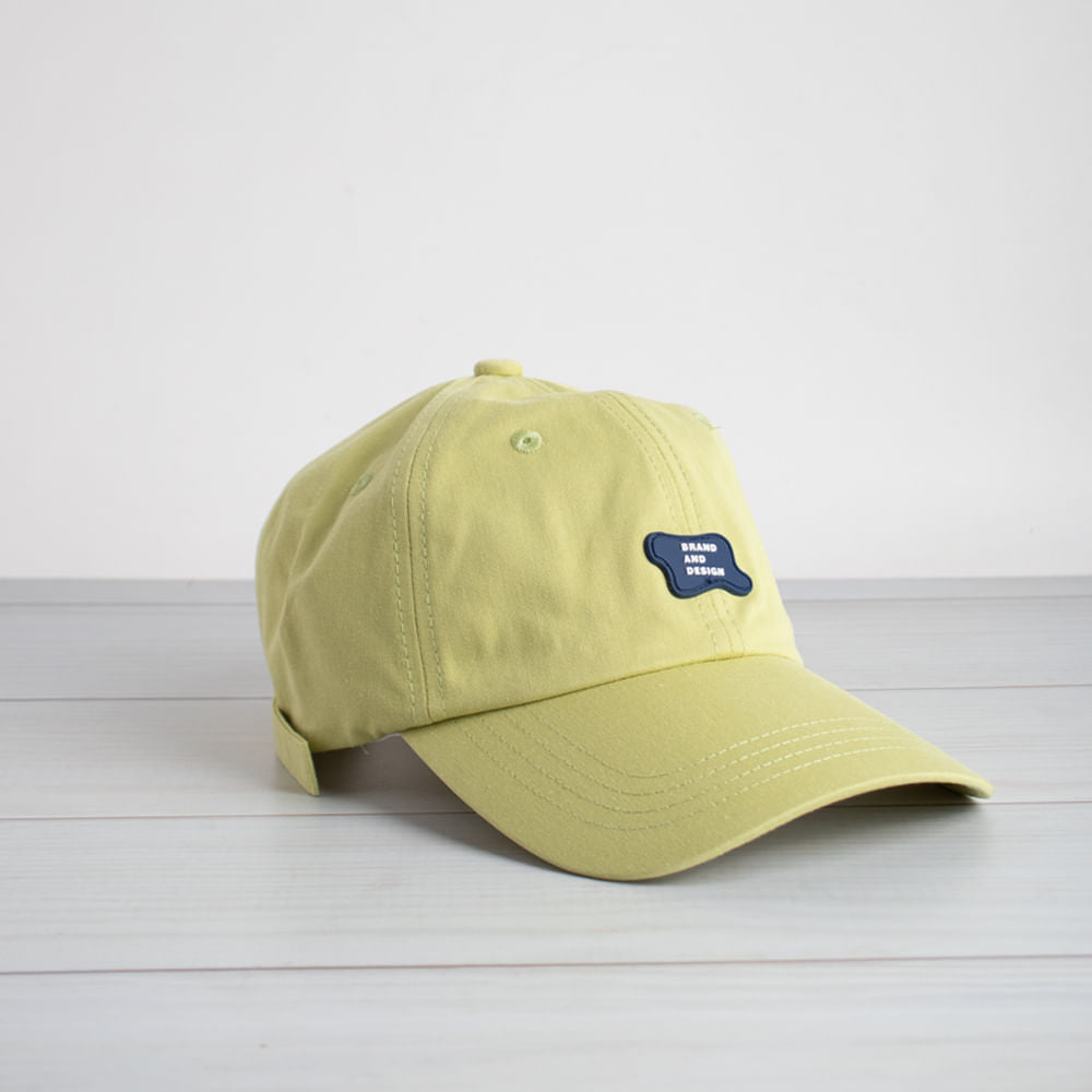 Gorra De Béisbol Con Etiqueta De Silicona Verde Hierba
