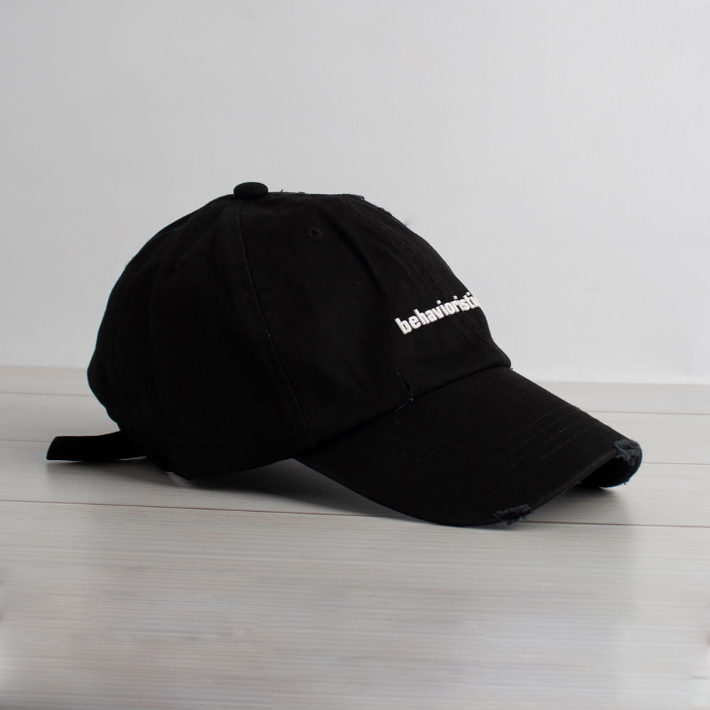 Gorra De Béisbol Con Letras Negro