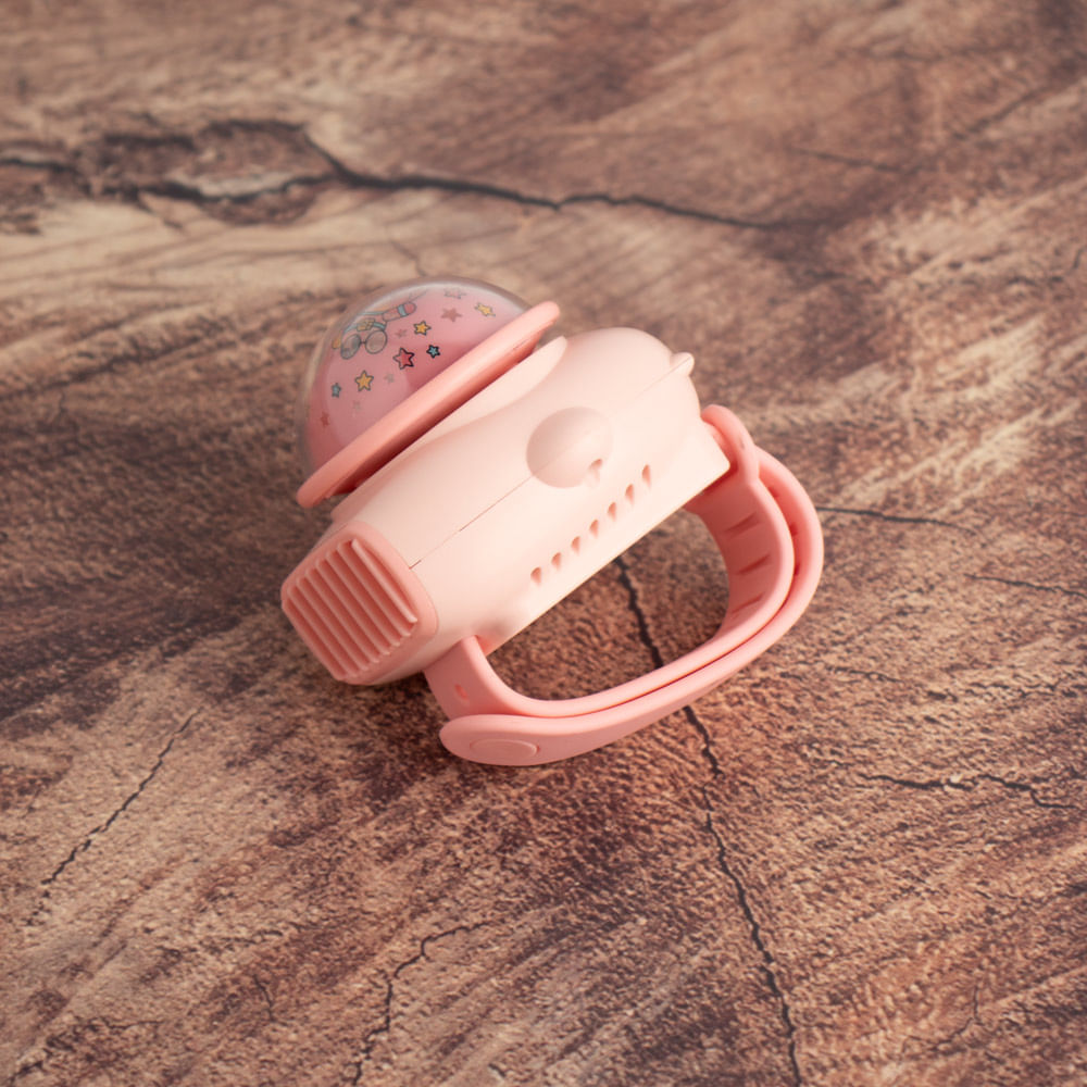 Ventilador En Forma De Reloj Rosa