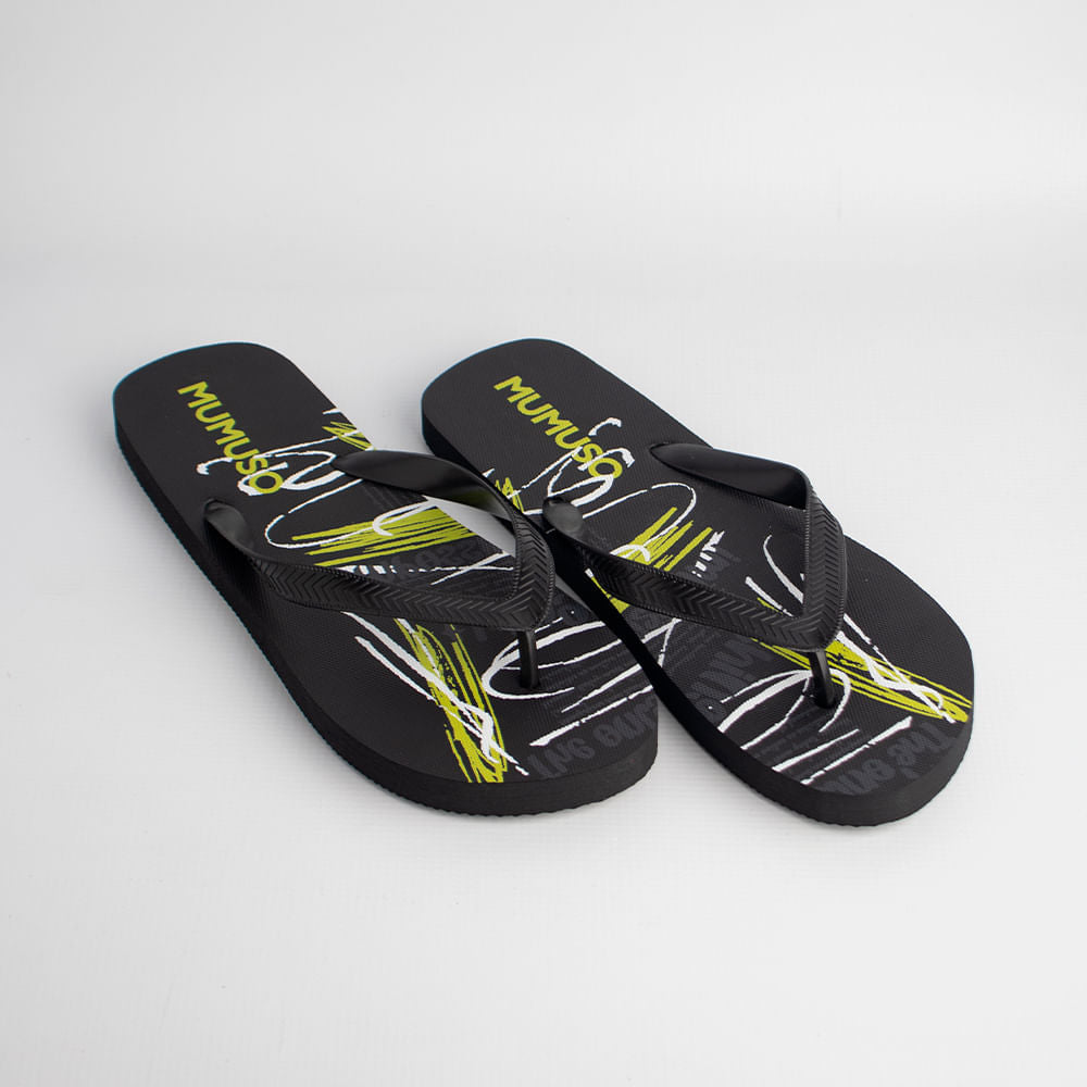 Sandalias De Hombre Doodle Negro 44-45
