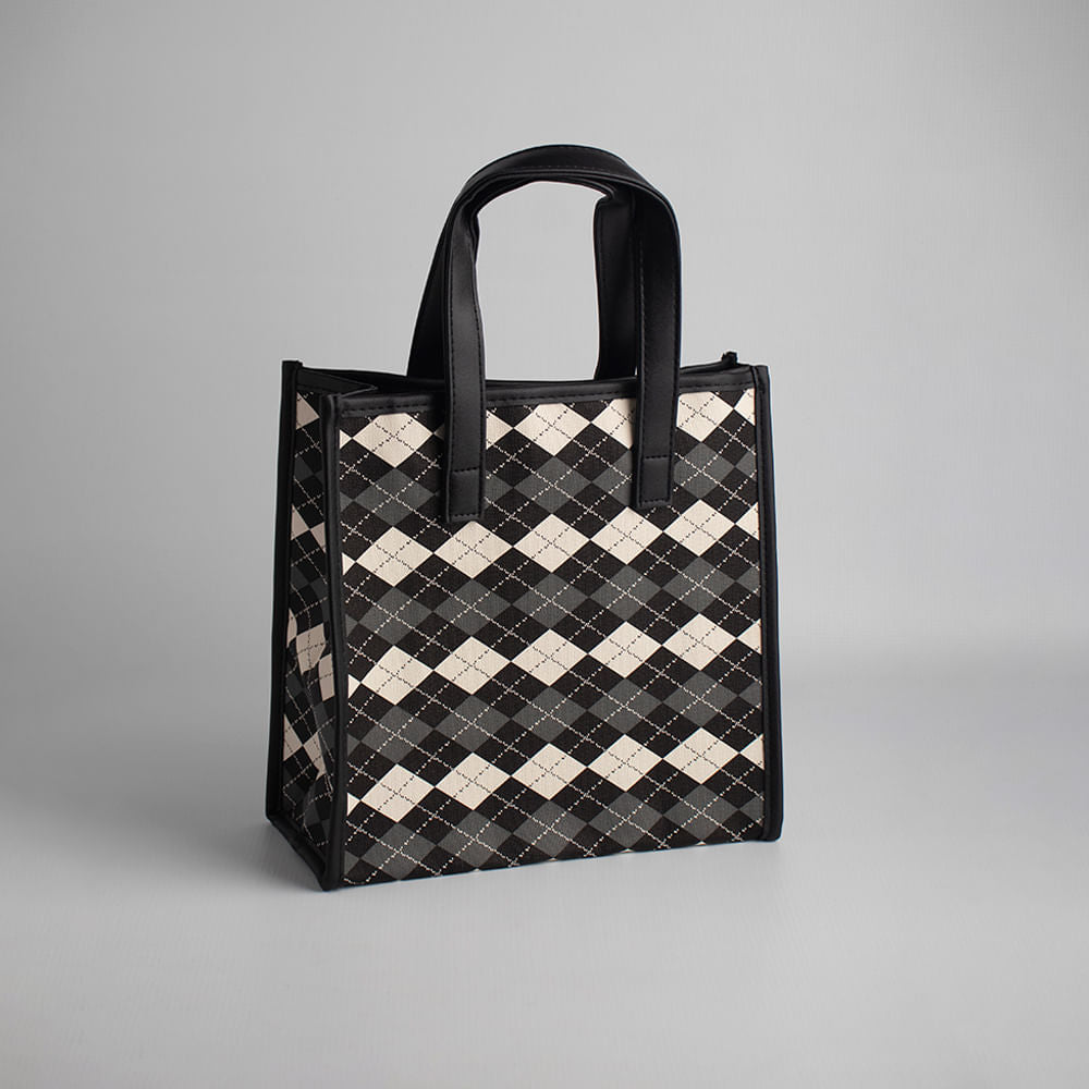 Bolso A Cuadros Negro