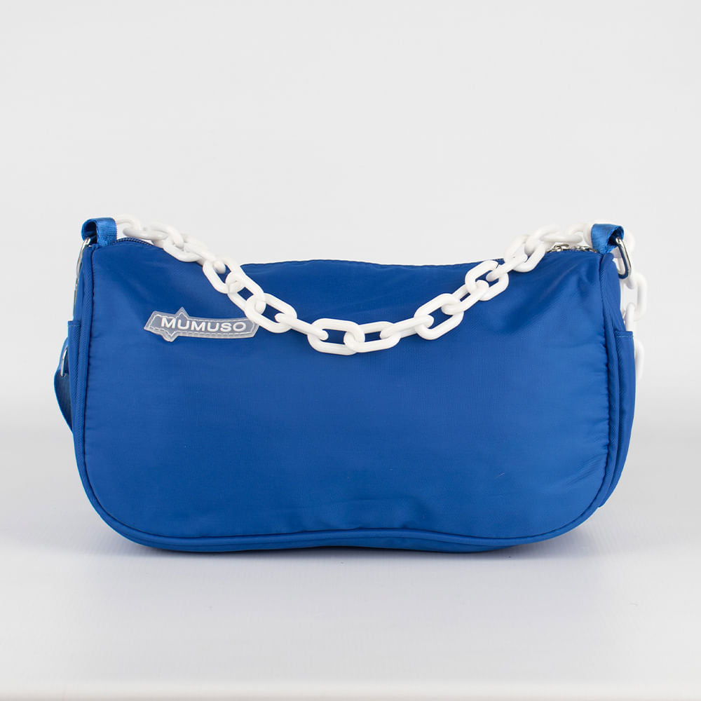 Bandolera con Cadena Acrílica Color Azul