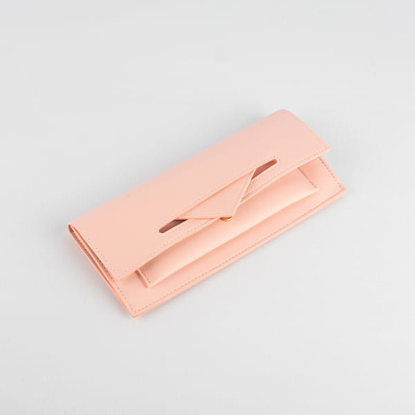 Billetera de Botón a Presión Rosa