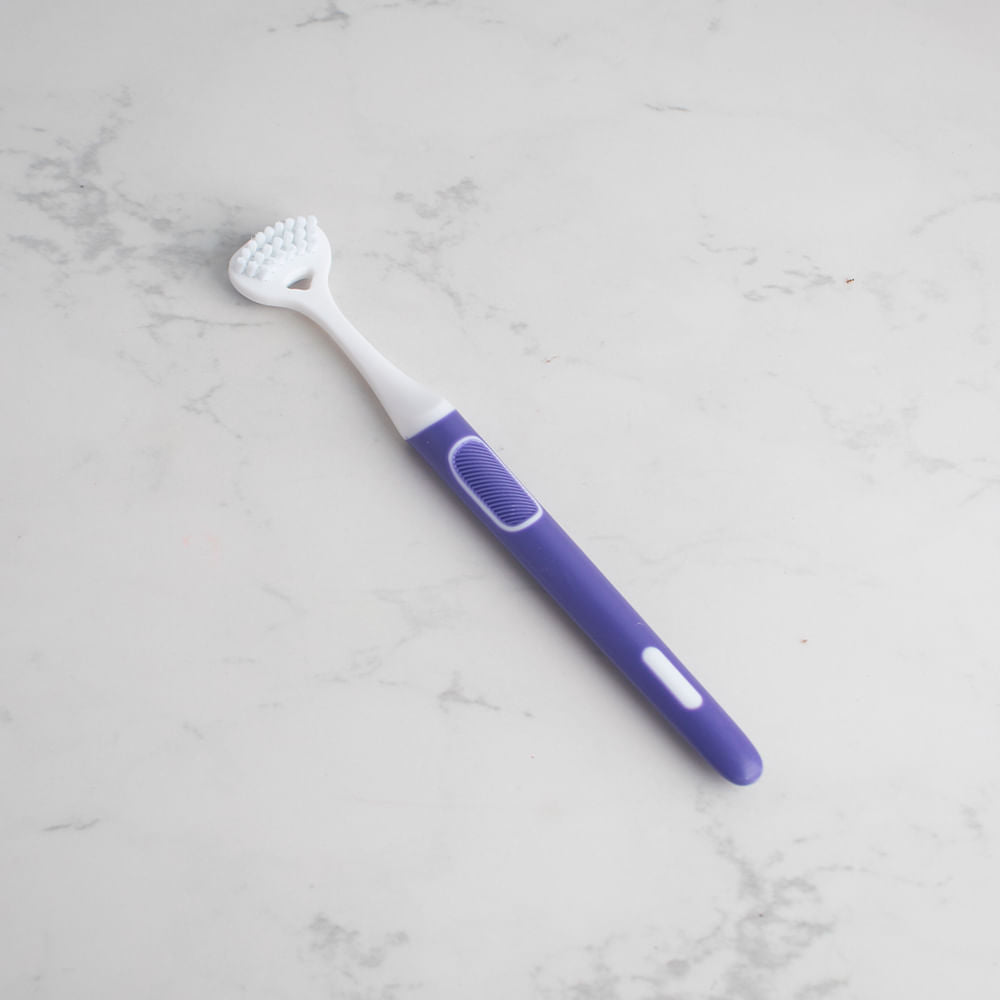 Limpiador De Lengua De Doble Cara Morado