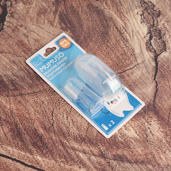 Cepillo De Dientes De Silicona Con Funda Para Bebe