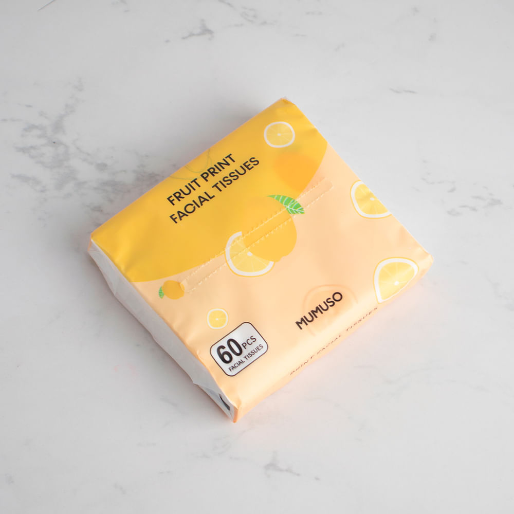 Panuelos De Papel Faciales Con Estampado De Frutas Limon
