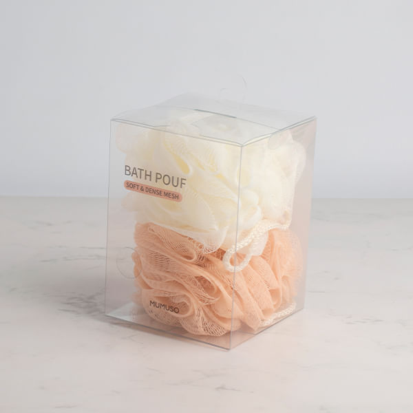 Puf De Baño Rosa Y Blanco Roto