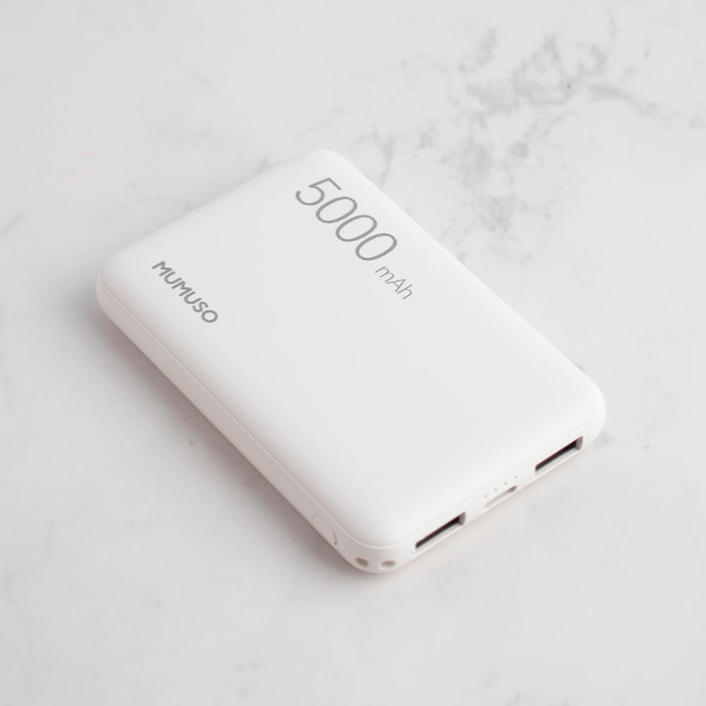 Mini Power Bank 5000 Mah Blanco