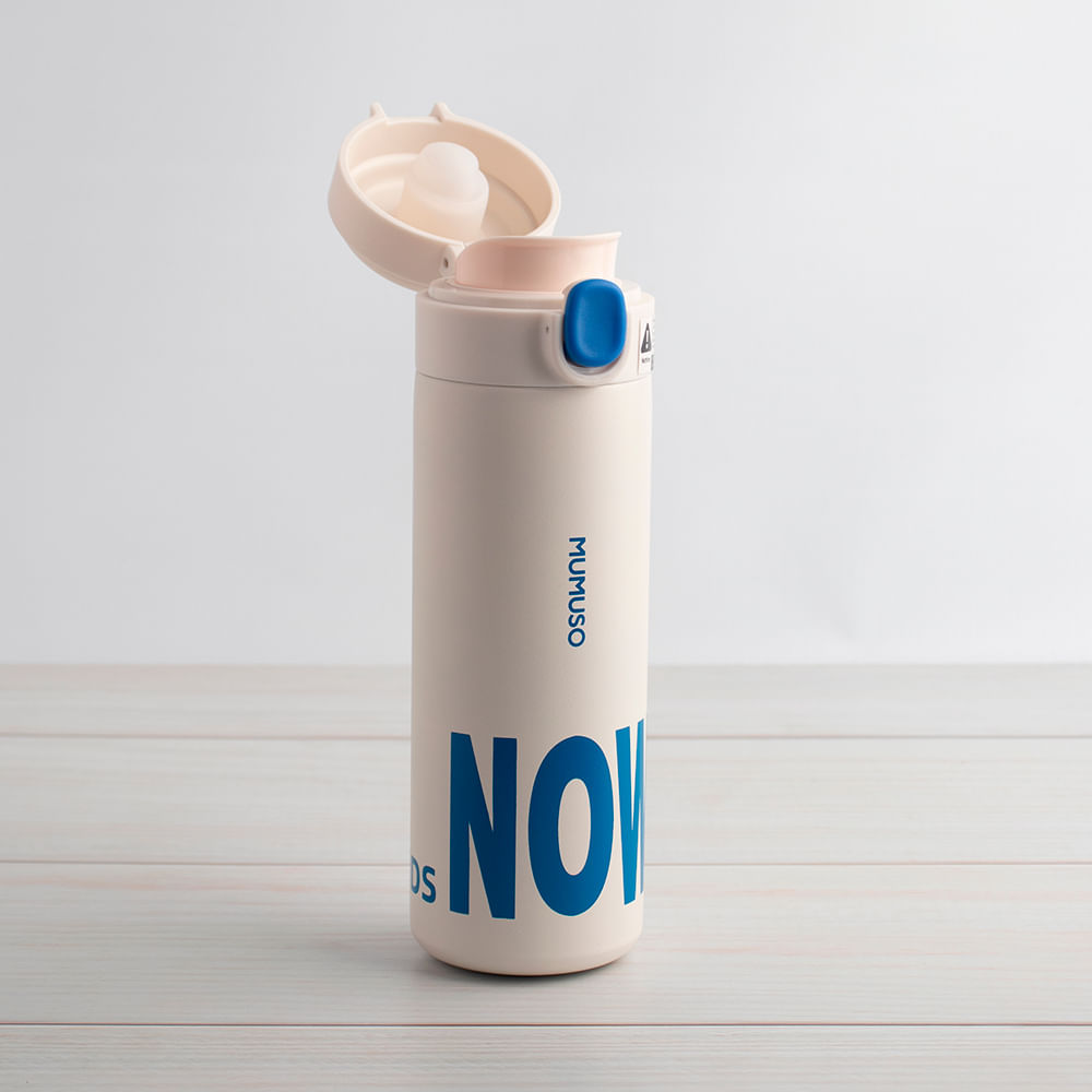 Botella De Agua Isotermica Con Tapa Blanca 450 Ml