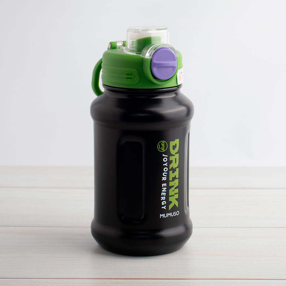 Botella De Agua Isotermica Deportiva Con Sorbete Negra 600 Ml