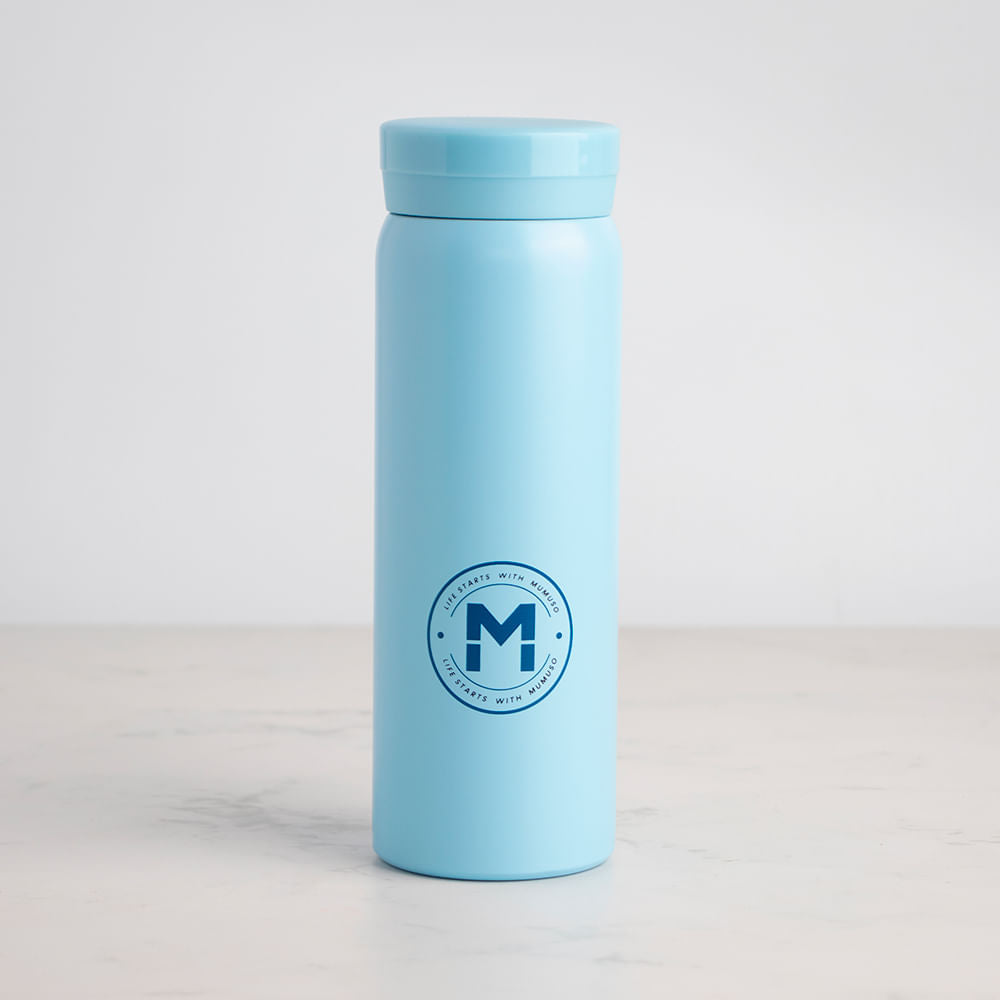 Mini Botella De Agua Isotermica Azul 300Ml