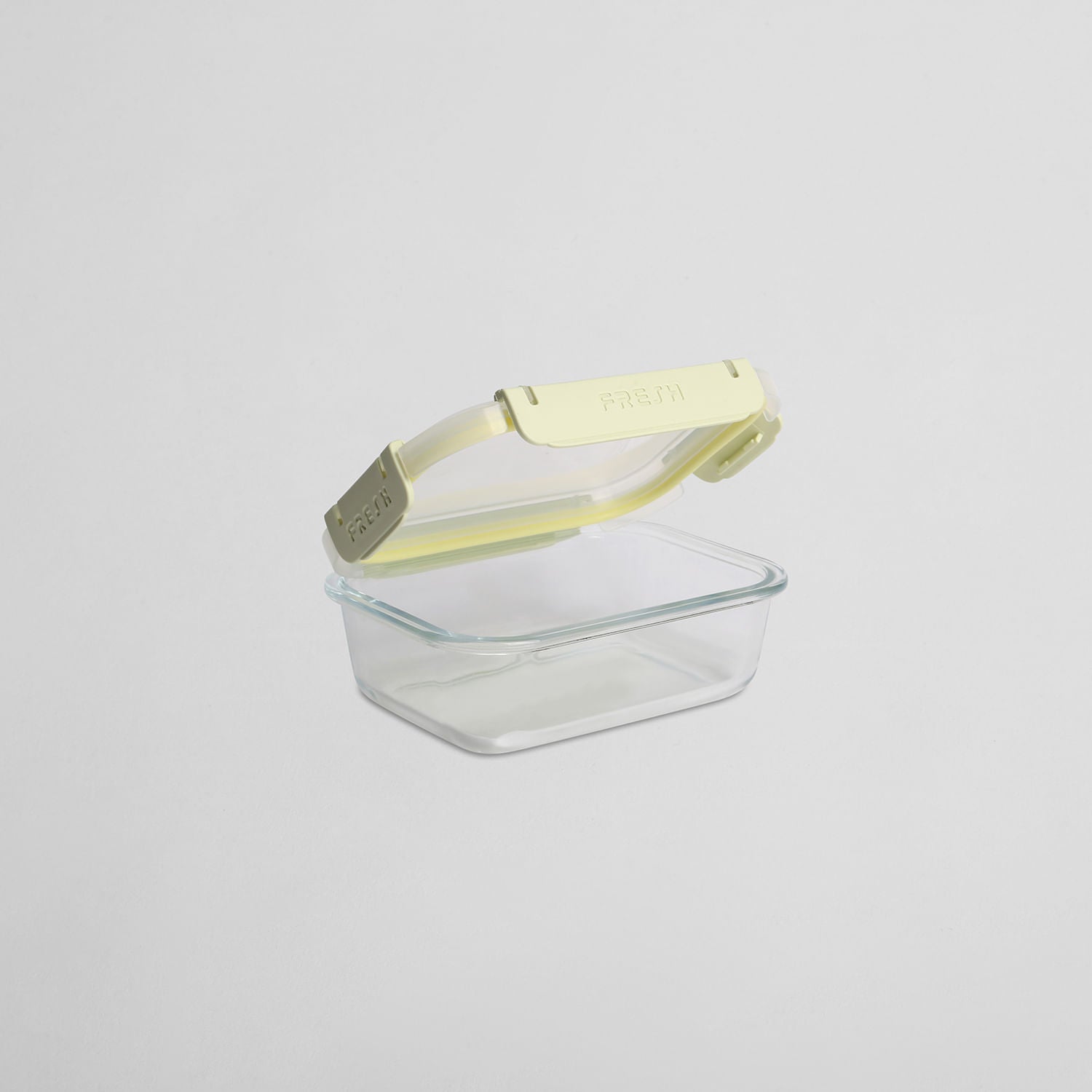 Taper de Vidrio para Alimentos Rectangular Verde 650 ml
