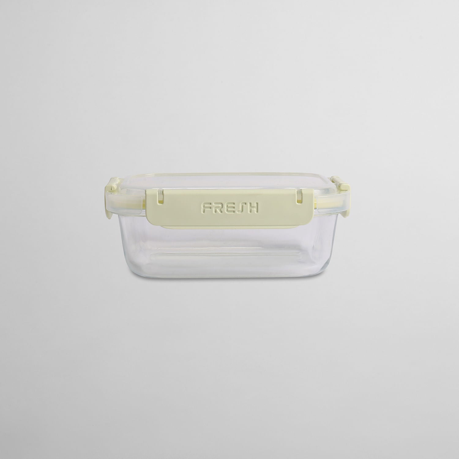 Taper de Vidrio para Alimentos Rectangular Verde 650 ml