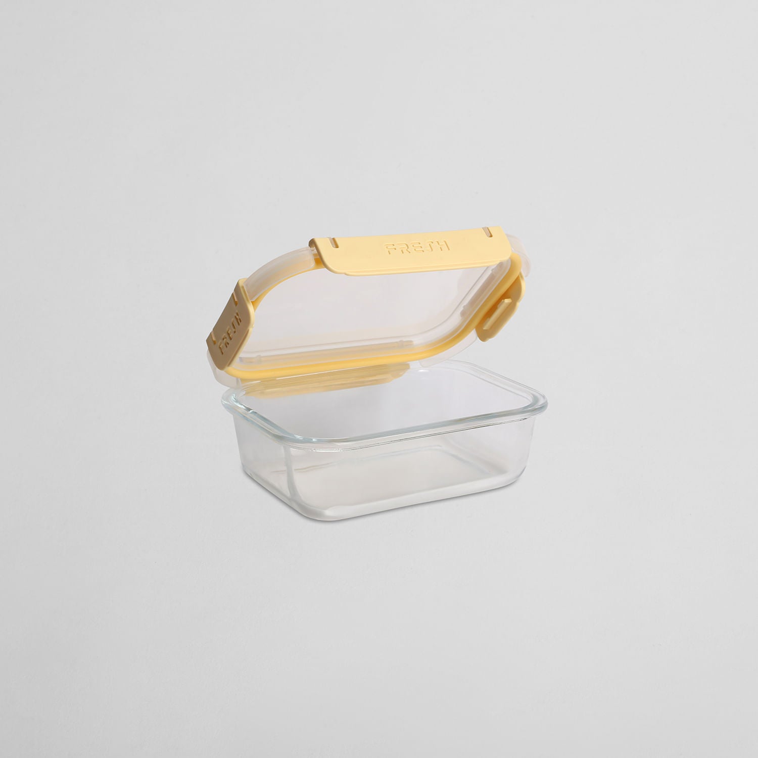 Taper de Vidrio para Alimentos Rectangular Amarillo 650 ml