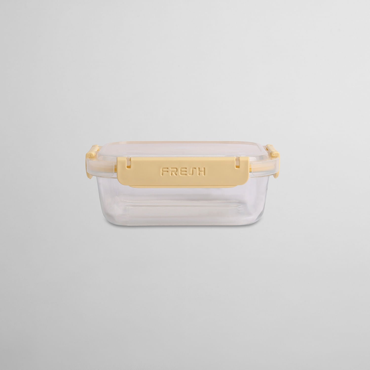 Taper de Vidrio para Alimentos Rectangular Amarillo 650 ml