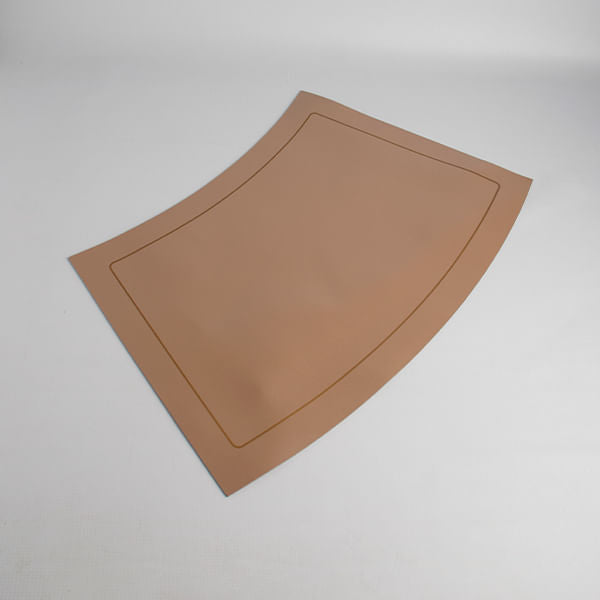 Mantel Individual Doble Cara En Forma De Abanico Gris Champan