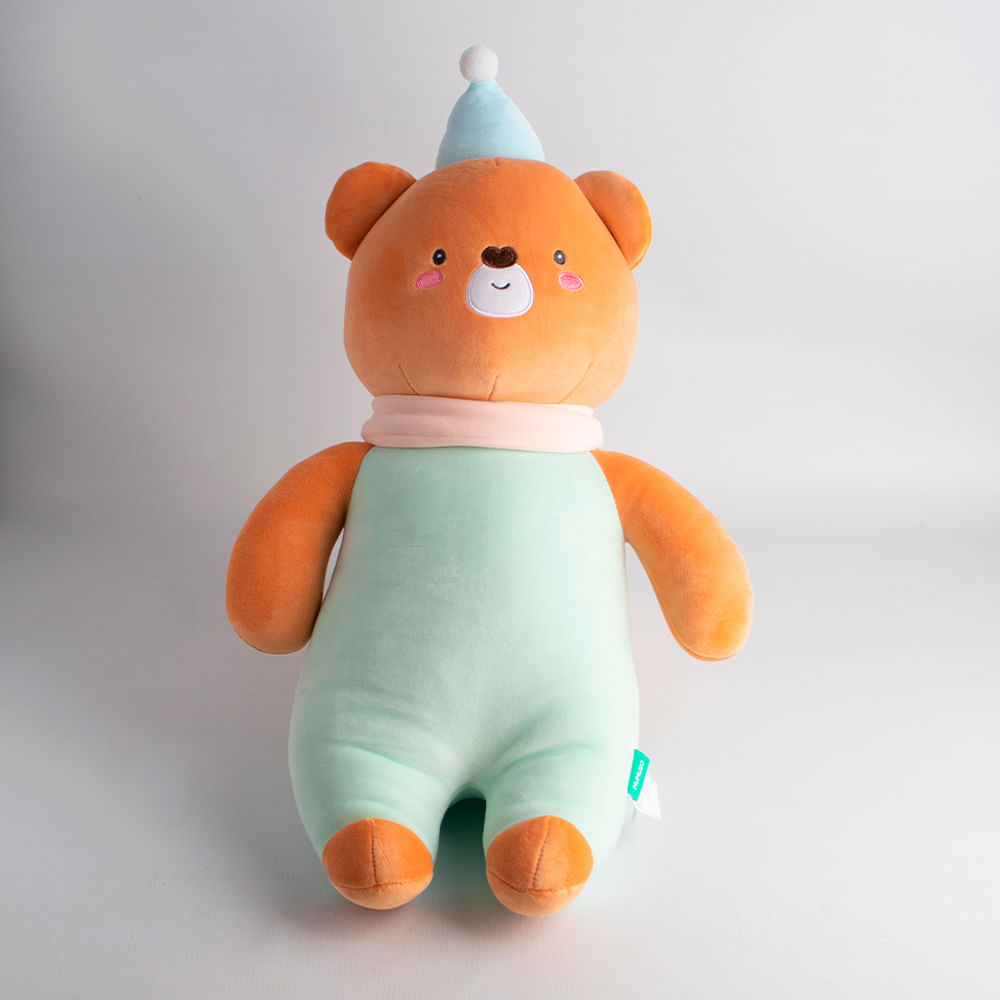 Peluche Oso Marron Con Gorro 65Cm