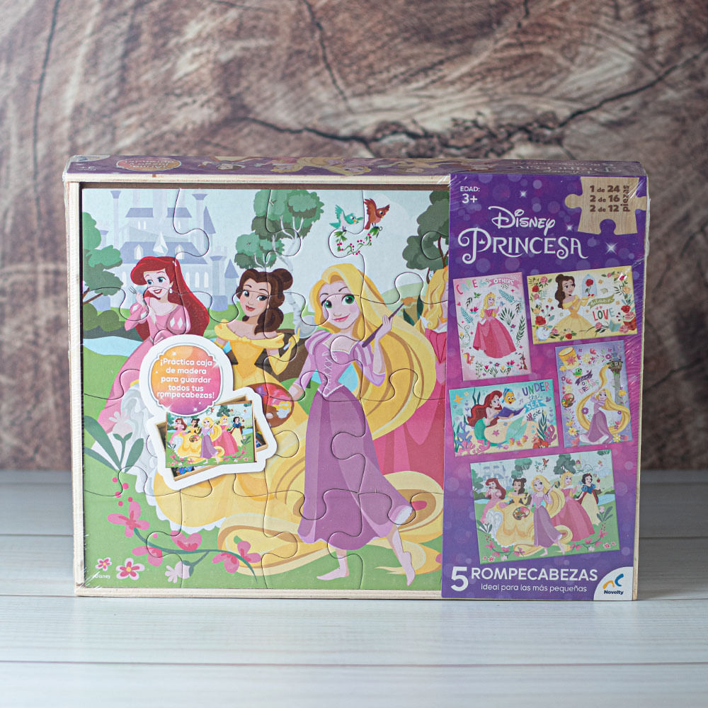 Rompecabezas 5 En 1 Princesas Disney