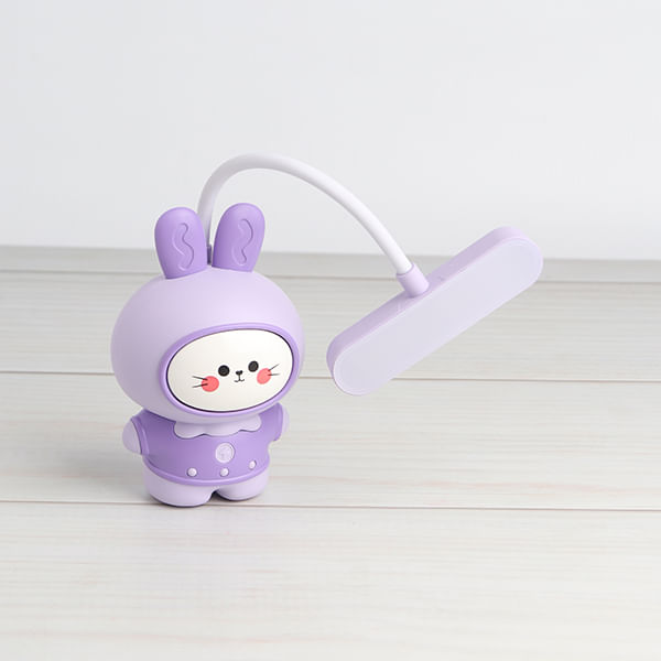 Lampara De Escritorio Cute Rabbit Púrpura