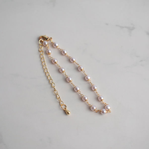 Pulsera con Perla Dorado