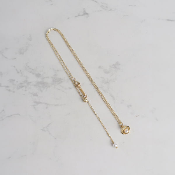 Collar con Dije y Colgante de Perla