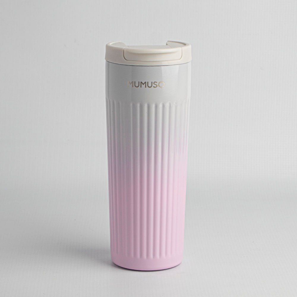 Vaso Isotérmico a Rayas Degradado Rosa 500 ml
