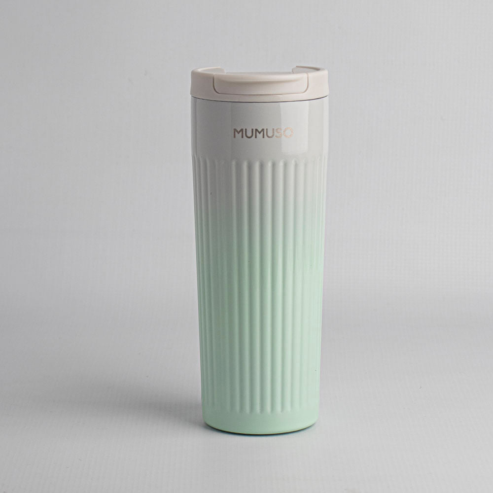 Vaso Isotérmico a Rayas Degradado Verde 500 Ml