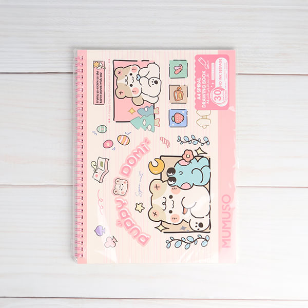 Cuaderno Espiral A4 Cachorro Domi Rosa