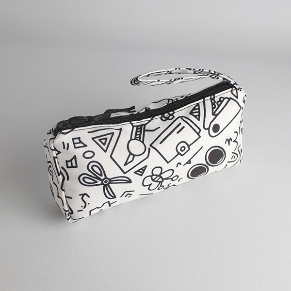 Cartuchera Con Graffiti Negro