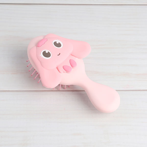 Mini Cepillo Para El Pelo Con Cojín De Aire De Dibujos Animados Rosa