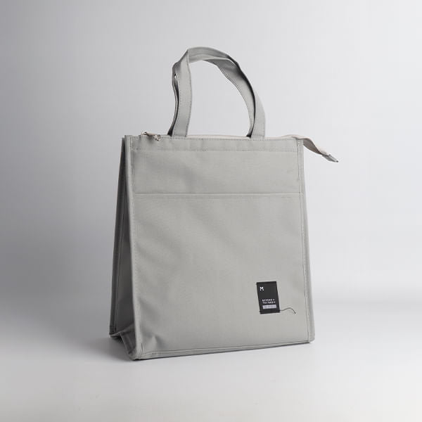 Bolsa De Almuerzo De Gran Capacidad Gris