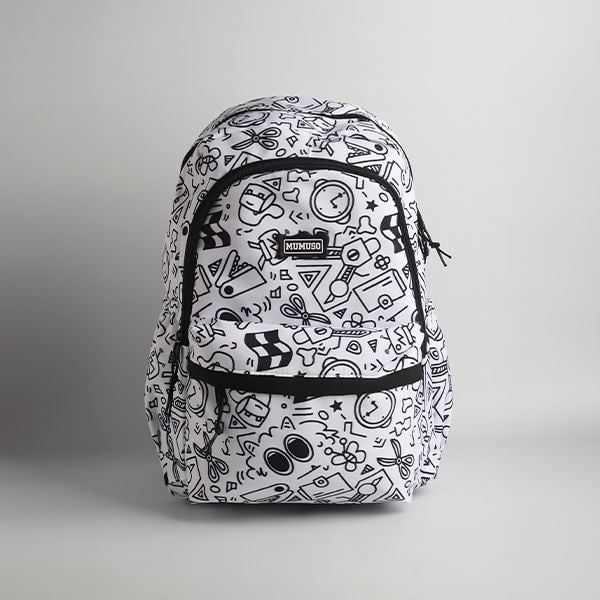 Mochila Con Graffiti Interesante Negro