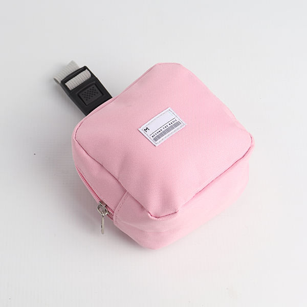 Monedero Portatil Con Hebilla Y Correa Rosa