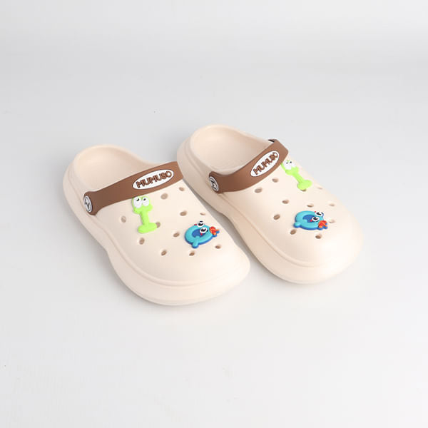 Sandalias Con Agujeros Para Ninos Beige Talla 30-31