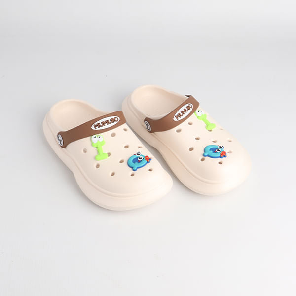 Sandalias Con Agujeros Para Ninos Beige Talla 32-33