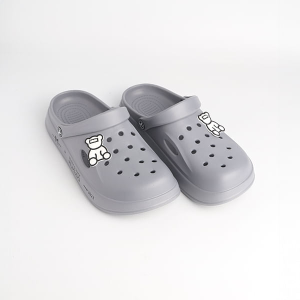 Sandalias Con Agujeros Para Hombre Gris Talla 44-45