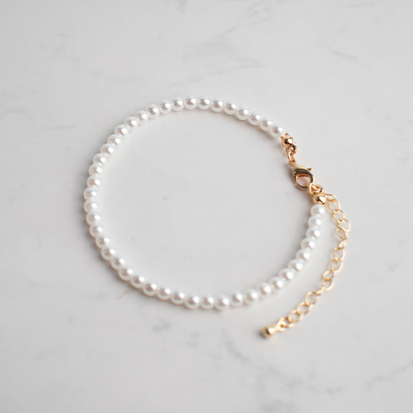 Pulsera de Perla Plateado