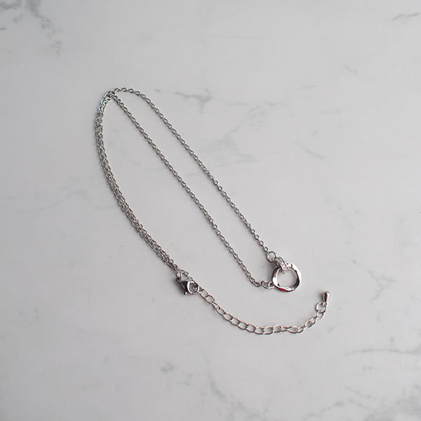 Collar con Dije Argolla Plateado