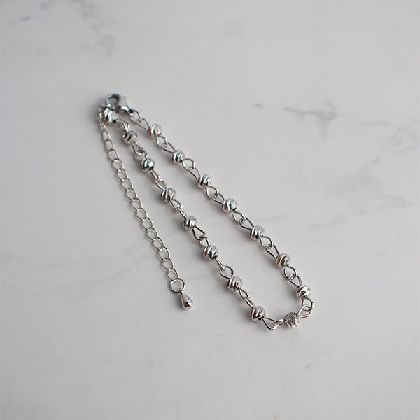 Pulsera con Esfera Plateado
