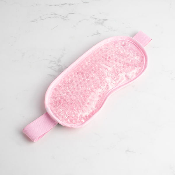 Antifaz con Perlas de Gel para Compresión Rosa