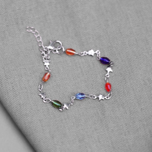 Pulsera Rígida con Diseño Cruzado Brillante Plateado