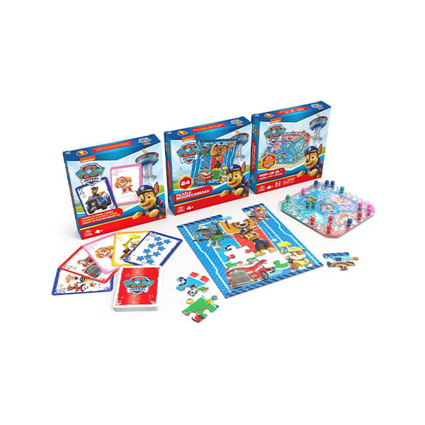 Pack - Tres Juegos De Mesa Paw Patrol