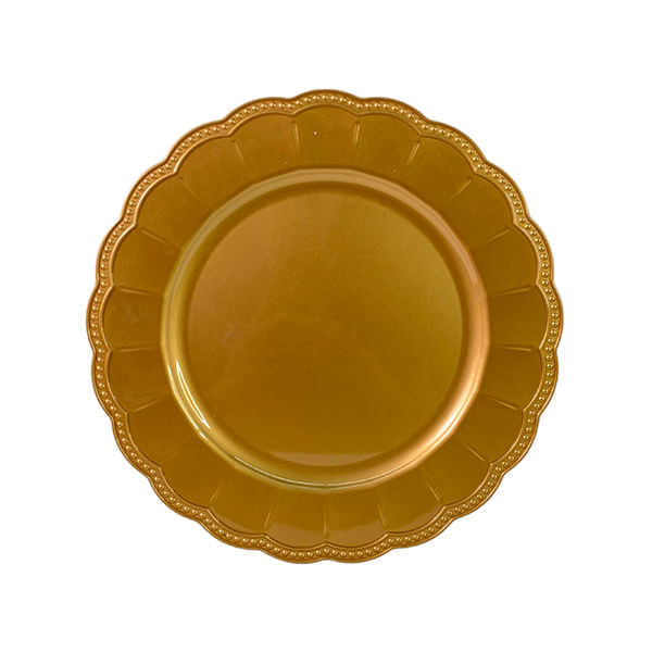 Portaplato Dorado De Navidad