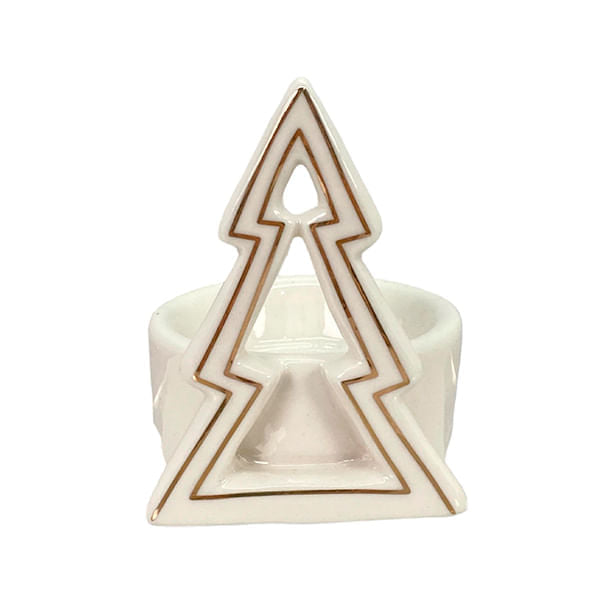 Portavela Modelo Arbol Gold De Navidad